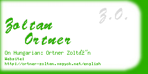 zoltan ortner business card